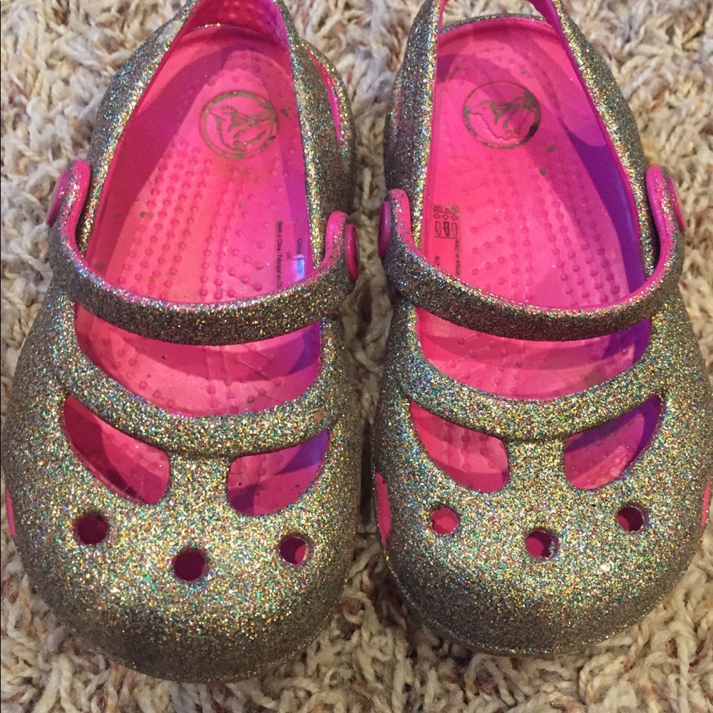 Adorable glitter crocs